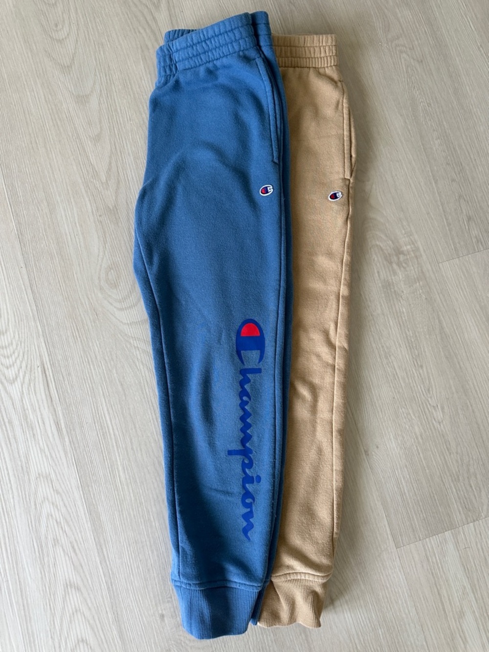 Set of 2 Boys Champion Joggers Blue and Tan size Small (8)